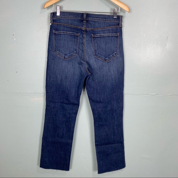 L’agance Jordan Cropped Straight High Rise Sz 28 Blue - Picture 6 of 9